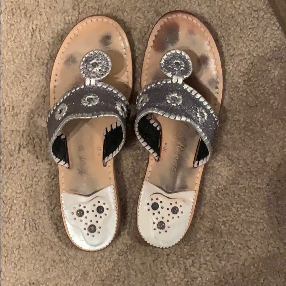 Size 10 sparkle Jack Rogers